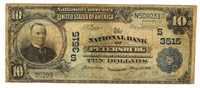 Series 1902 Petersburg $10 Large National Currency