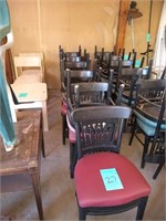 11 maroon chairs