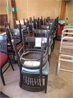 12 teal chairs
