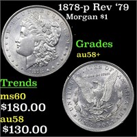 1878-p Rev '79 Morgan $1 Grades Choice AU/BU Slide