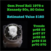 Gem Proof Roll Kennedy 50c 1978-s WOW! Kennedy 50c