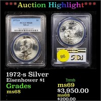 *Highlight* 1972-s Silver Eisenhower $1 Graded ms6