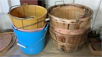 Lot of Assorted Baskets & Buckets