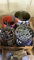 Lot of Buckets of Nails