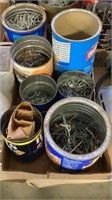Lot of Buckets of Nails