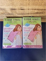 NEW- Lot of (2) Turbie Towels