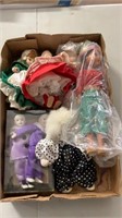 Lot of Assorted Dolls- Clowns, Native American
