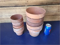Lot of Clay Pots