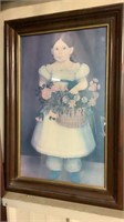 Girl w/ Flowers Picture 32x22
