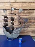 Metal Candle Holder Boat Decor