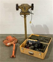 Bench Grinder, Survey Tool, Mower Wheel