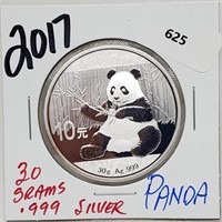 2017 30G .999 Silver Panda 10Y