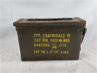 Vintage Military Metal Ammo Can