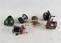 Lot Of 6 Fishing Reels, 3 Are Missing Parts