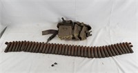 Vintage Military Ammo Pouches, Bandolier W/ Shells