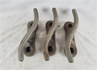 Lot Of 3 Larger Size Rope Cleats
