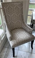Bio Armoz high back,   cloth chair  with gold
