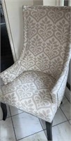 Bio Azmor cloth high back chair with sliver tack
