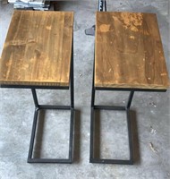 Wooden top bed end tables, 16?x10?