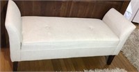 Upholstered bed stool with side arms, double