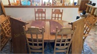 Dining Table 45x66x30 w/ Leaves  (6) Chairs (2)