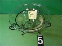 Hand Blown Bowl With Stand
