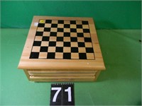 Wooden Game Chest With Other Game Boards &