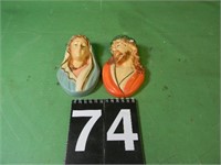Vintage Set Of Plaster Religious Figures