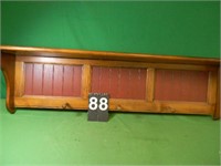 Shelf With 3 Coat Hooks 47" L X 12 1/2" T X 11/1/4