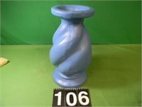 Blue Clay Vase 13 1/2 " T