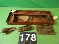 Tray Of  4 Wood Plane Tools - Other Items