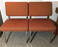 PAIR UPHOLSTERED OFFICE CHAIRS ORIGINAL