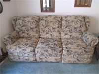 Upolstered sofa - 84" , both ends recline. Middle