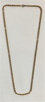 14k Open Rope Gold Necklace 19" - 4.8g