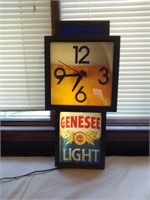 GENESEE Beer Advertising lighted  Clock - nice