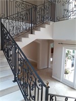Cast Iron Stair Railing-Complete top and Bottom