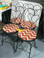 SET OF 4 ICE CREAM PARLOR CHAIRS