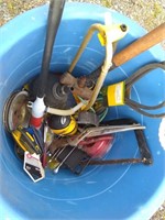 Tub with tools and misc.