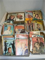 6 FLATS TV GUIDE MAGAZINES 1950s, 60s, 70s