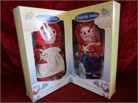 Raggedy Ann & Andy dolls new in box.