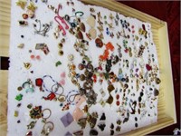 Large earring collection.