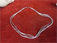 Vintage liquid silver 5 strand necklace.