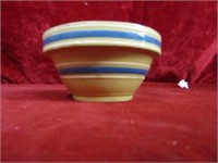 1920's blue & white yellow ware banded bowl.