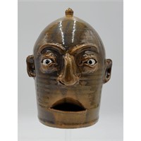 Signed Marvin Bailey Pottery Head Sculpture