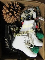 Vintage Ice Skates & Holiday Wares