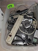TOTE OF CORDLESS PHONES- POWER STRIP