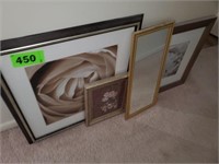 FRAMED PICTURES  & MIRROR