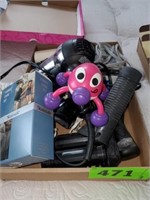 FLAT OF HAIR DRYERS- & MISC. ITEMS