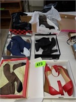 6 X'S BID WOMENS SHOES IN BOXES- APPEAR NEW