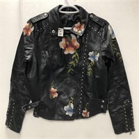 SIZE XL WOMEN'S SYNTHETIC LEATHER JACKET